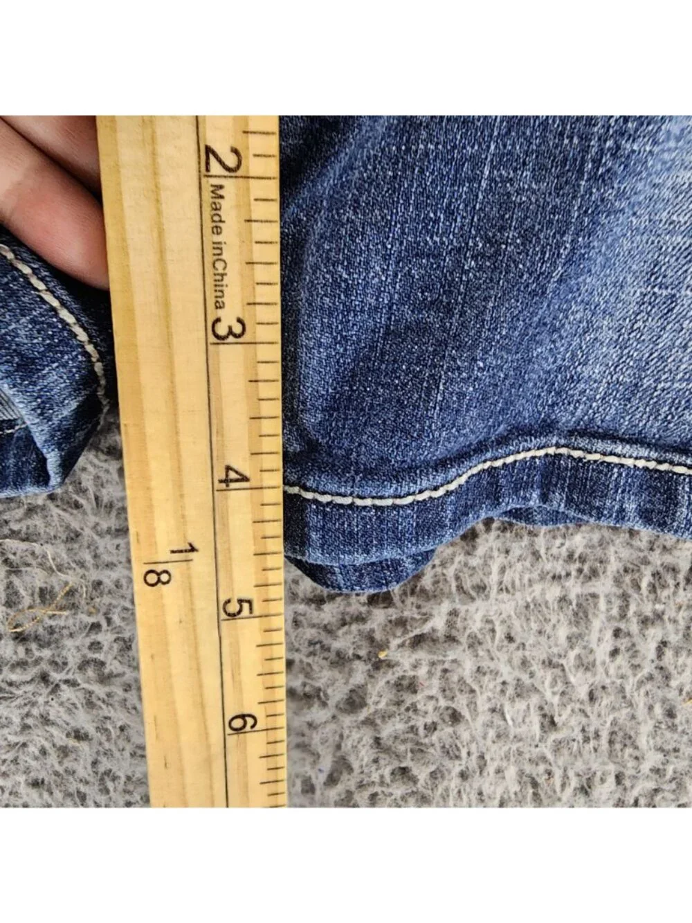 Wrangler Shorts Womens 13/14 Blue Stretch Denim Jorts *Read*
